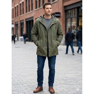 Bonobos Men’s Hooded Field Jacket | Olive Green | Size XL